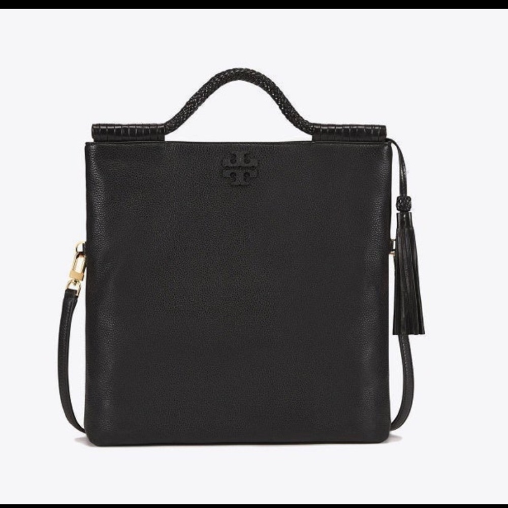 Tory Burch Taylor Convertible Foldover Crossbody Bag with Tassel